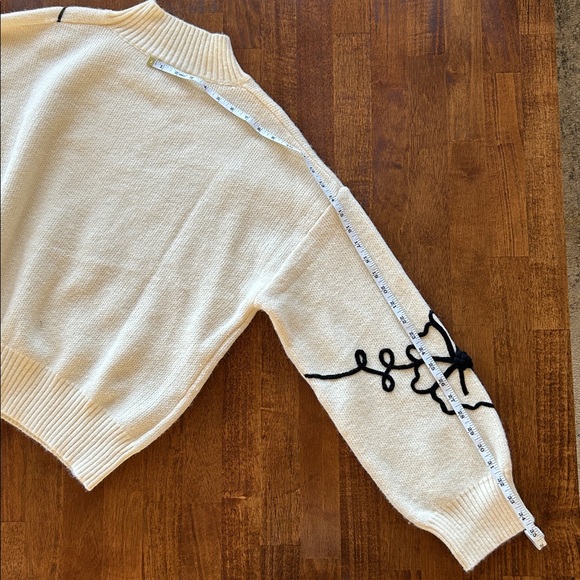 Gilli cream sweater floral bold design bishop cottagecore whimsy Garden size L - Picture 6 of 11